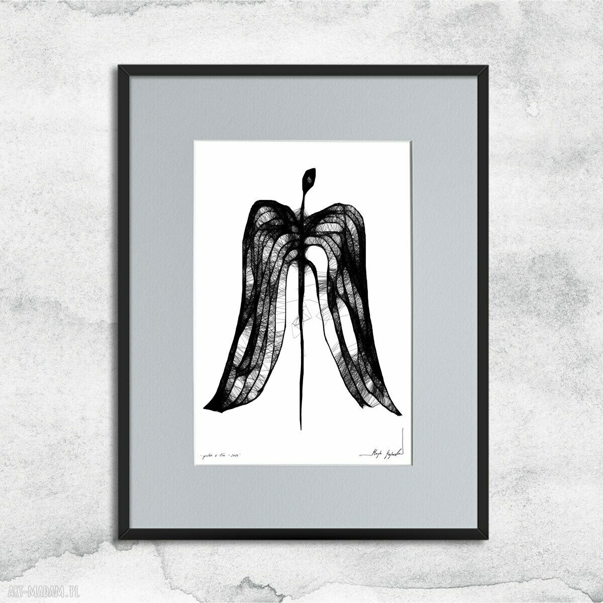 Grafika z ramą - nr 128 - anioł