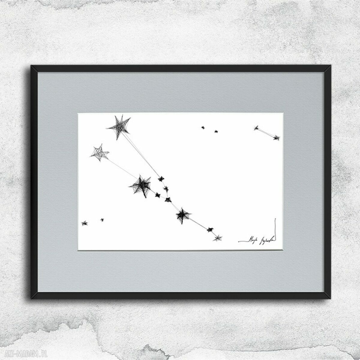 Grafika z ramą nr 155 - Zodiak Byk