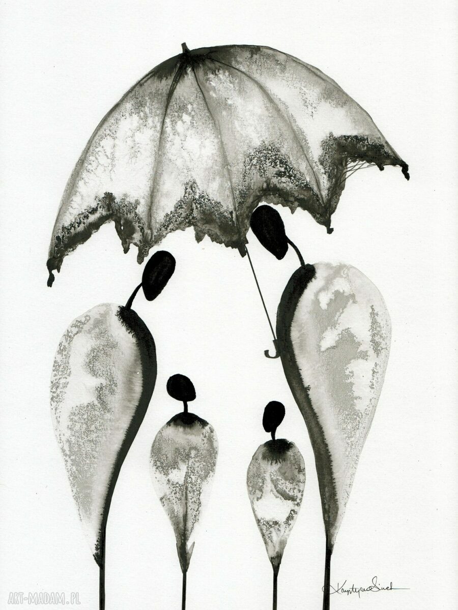 Zestaw 2 grafik 30x40 cm czarno biała abstrakcja Relationships