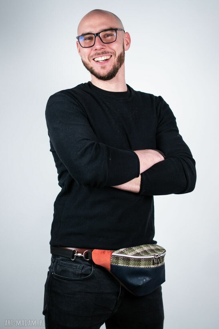 Granatowa nerka z korka KORKOWY ZAWRÓT GŁOWY - unisex