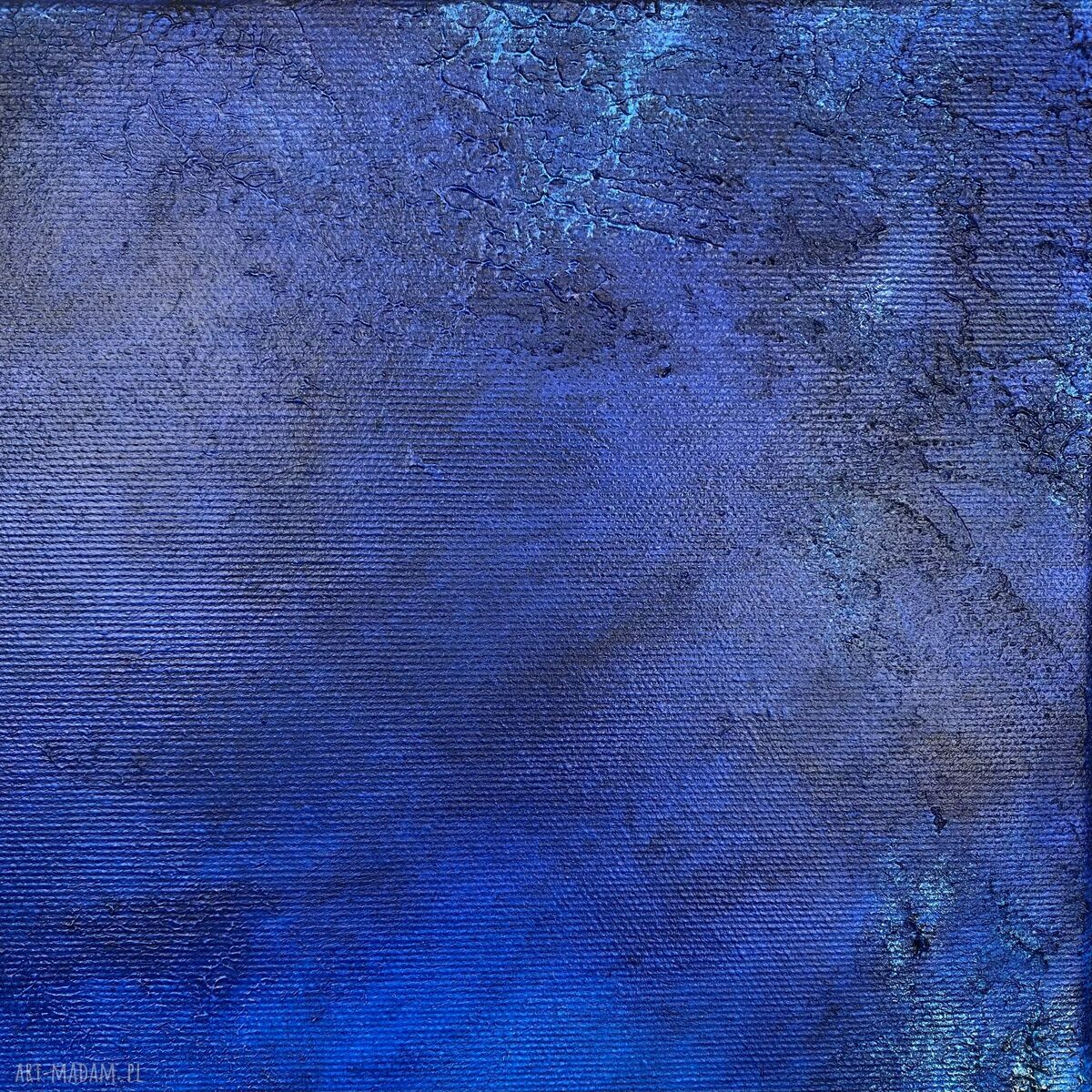 Granatowy obraz abstrakcyjny Maldives ze złotem 40x50 cm