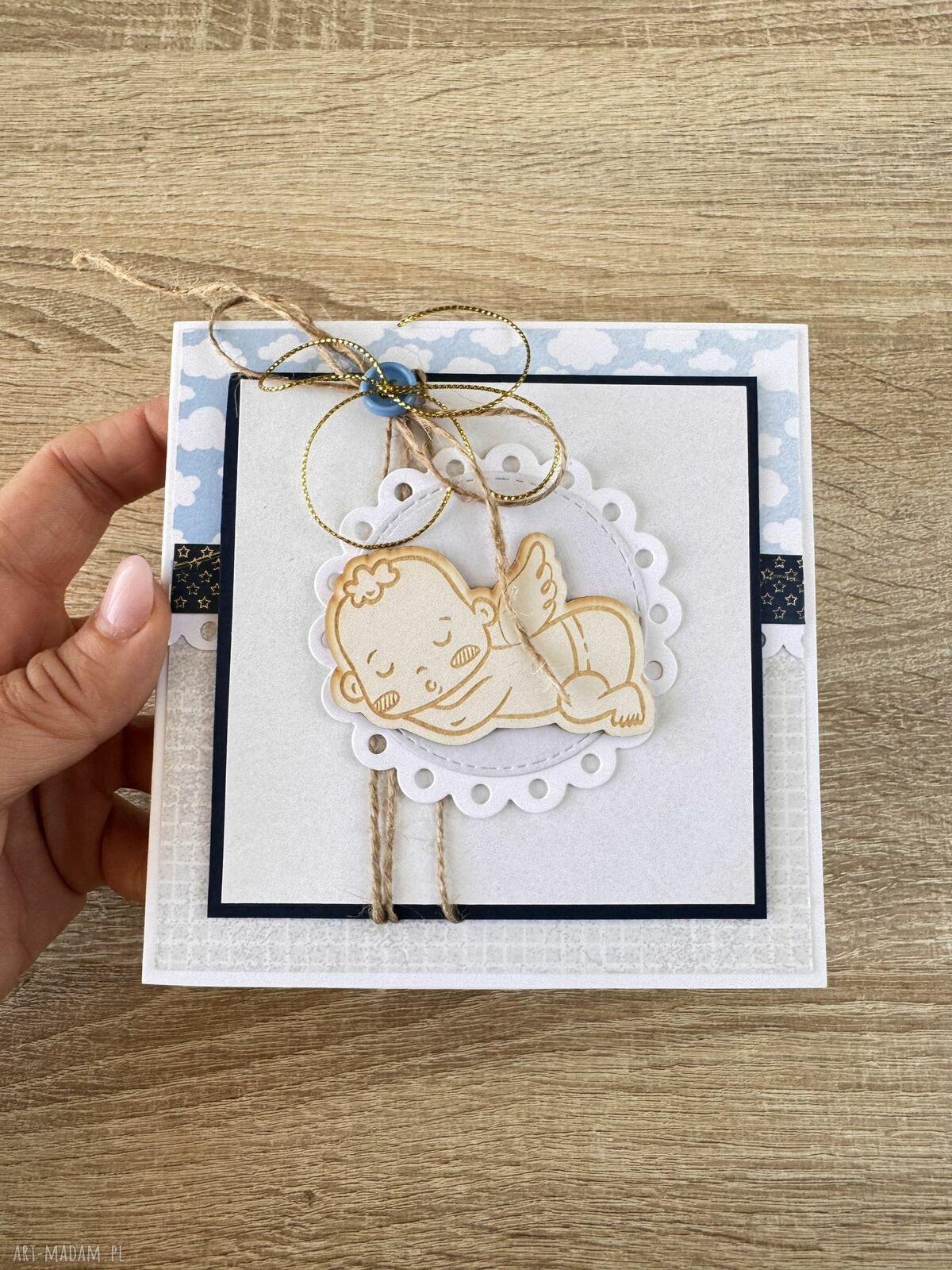 Kartka urodziny roczek babyshower gratulacje chrzest święty