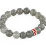 handmade bransoletki gray agate with bead