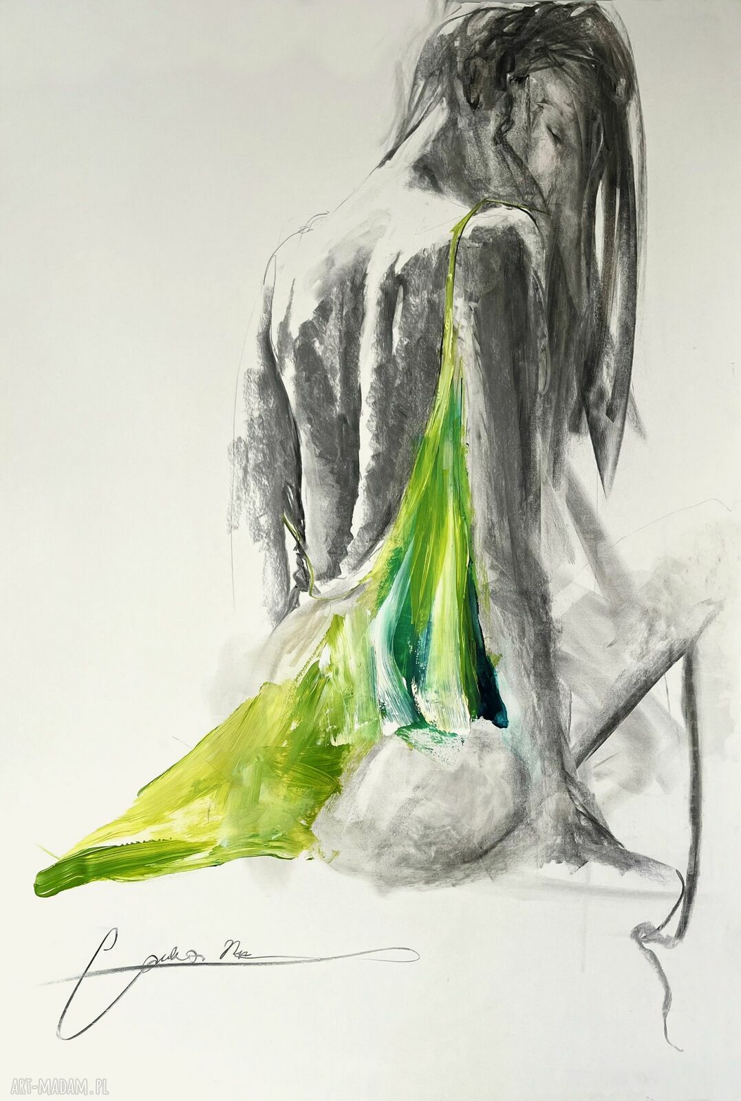 Green - obraz 100x70 cm w odcieniach zieleni