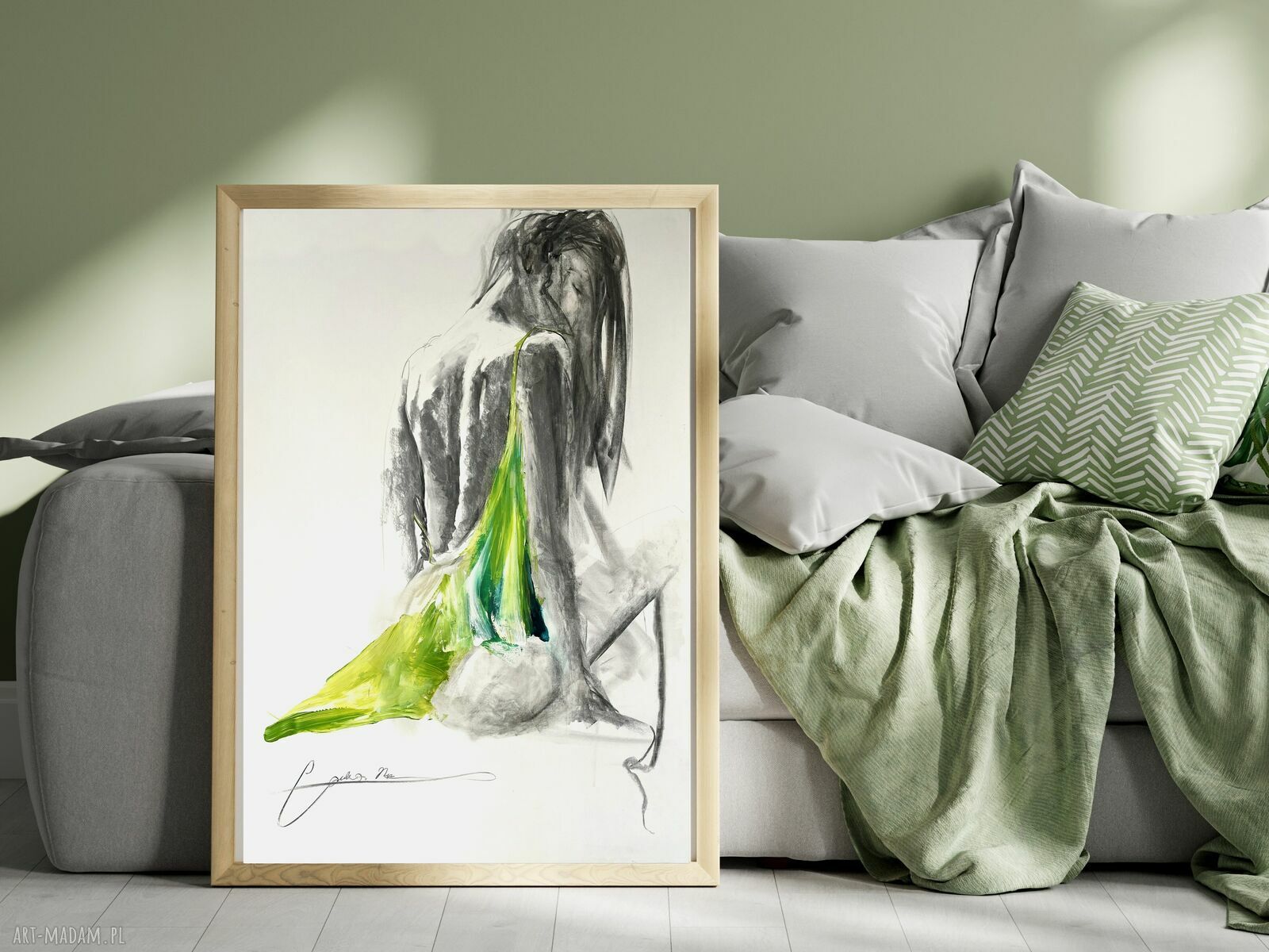 Green - obraz 100x70 cm w odcieniach zieleni