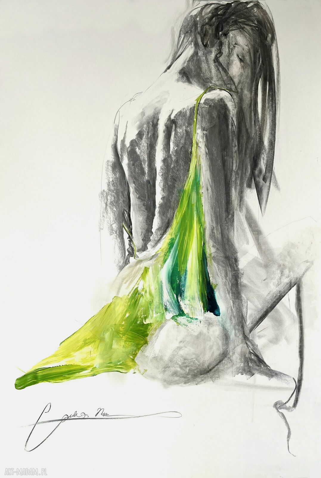 Green - obraz 100x70 cm w odcieniach zieleni