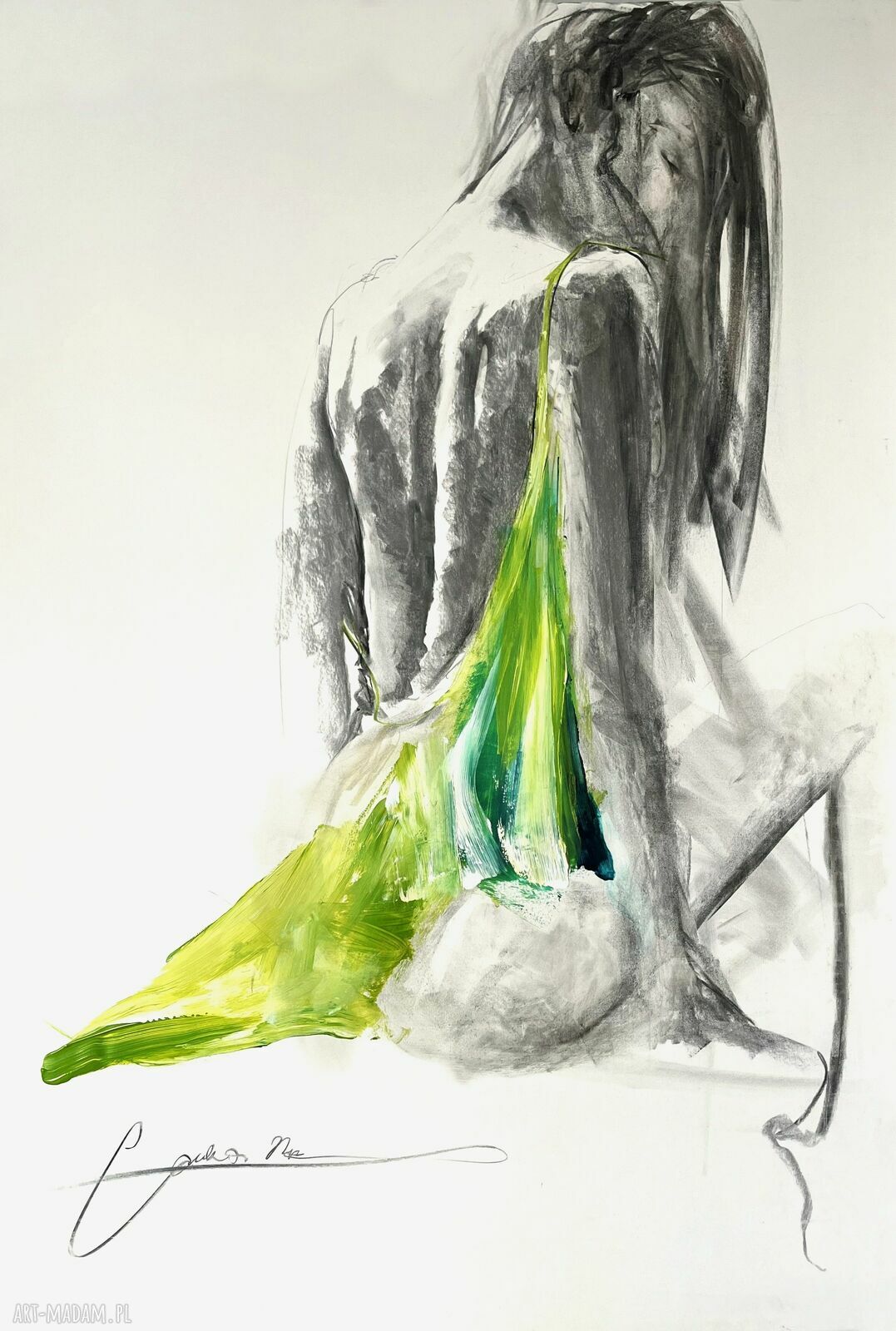 Green - obraz 100x70 cm w odcieniach zieleni