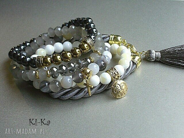 GREY AND ECRU 3 HandMade