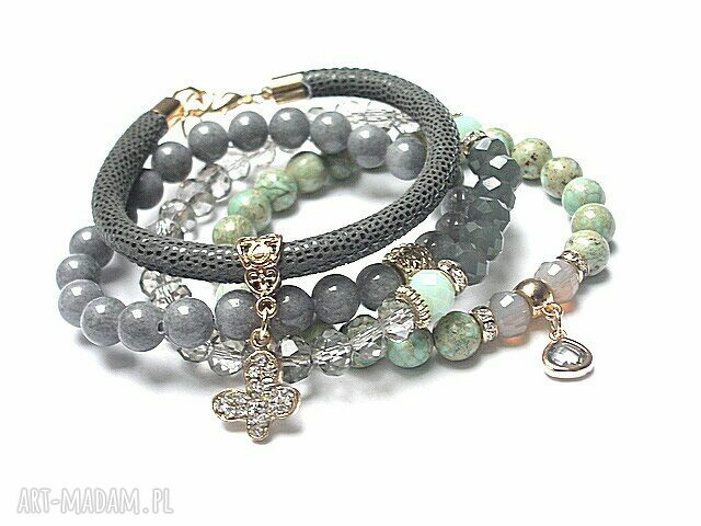 Grey and mint /22.11.16/ set ręcznie robione