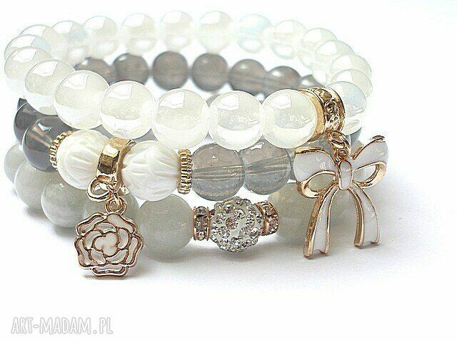 GREY AND WHITE /09 2014/ SET handmade