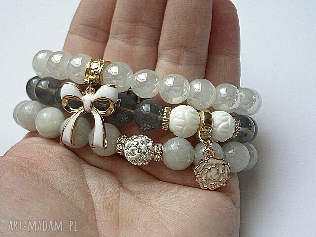GREY AND WHITE /09 2014/ SET handmade