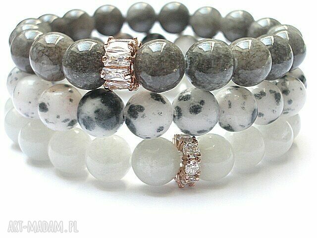 GREY AND WHITE TRIO /08 2014/ SET Handmade