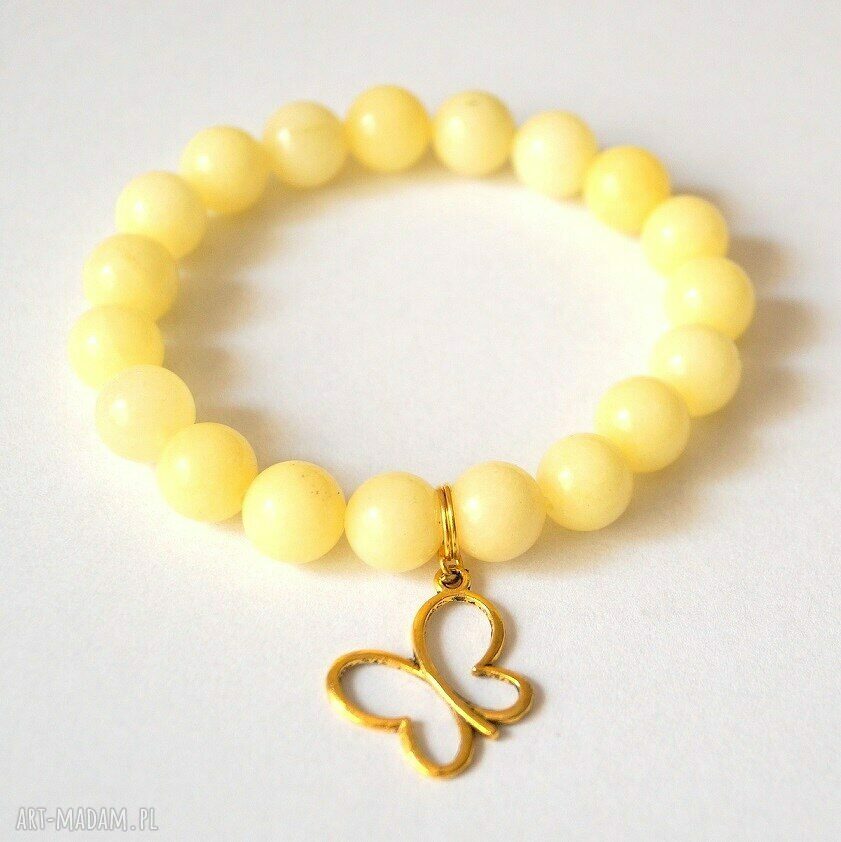 Set grey twine, beads&yellow jade