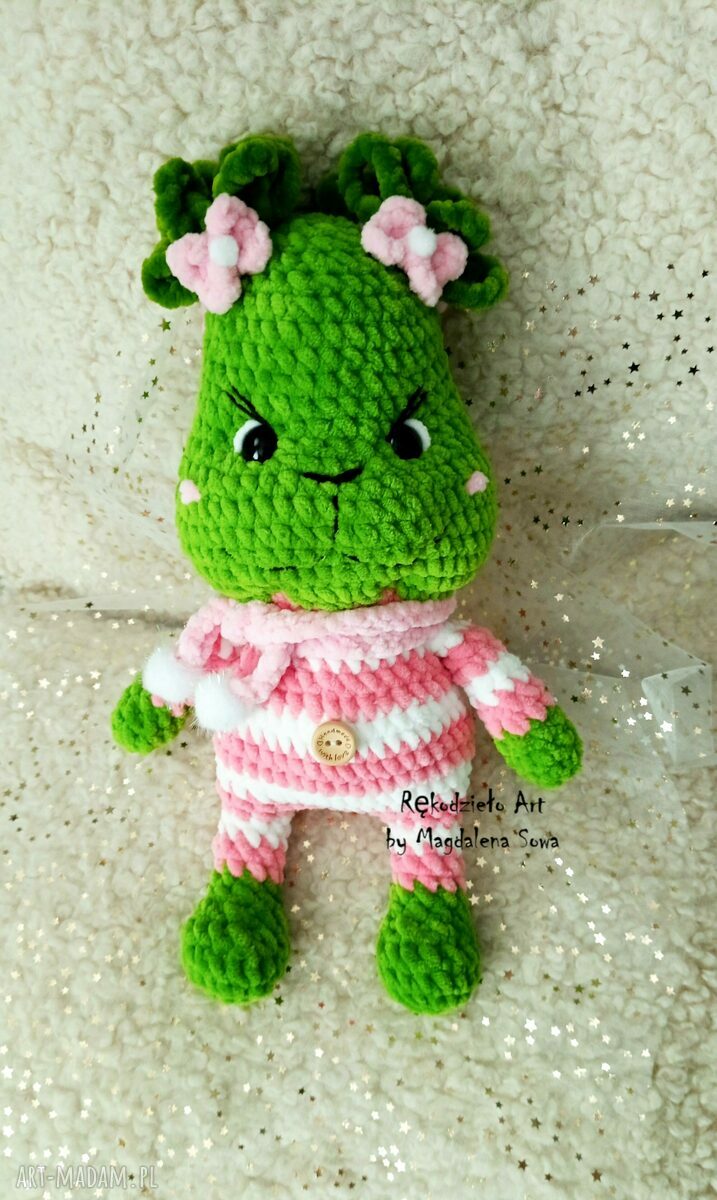 Grinch dziewczynka, Grinczka, świąteczny Grinch - maskotka ręcznie szydełkowana