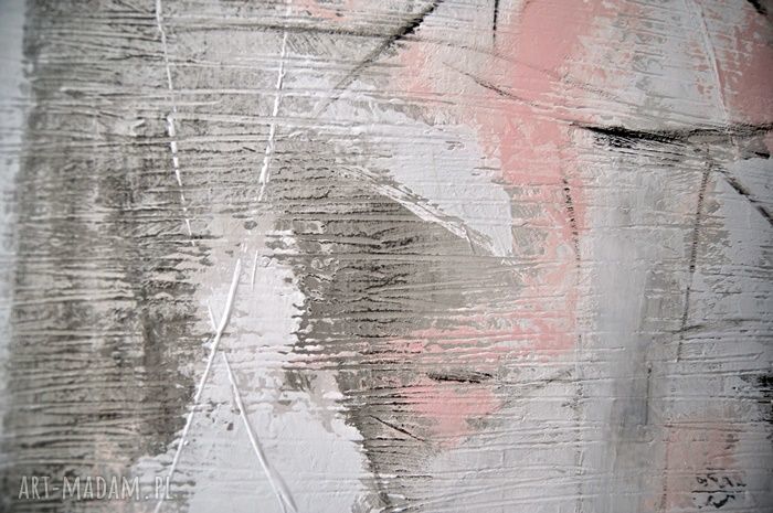 Grot 4 - abstrakcyjny obraz strukturalny malowany ręcznie (akryl) 70x100 cm