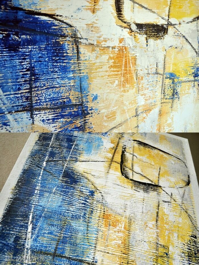 Grot - abstrakcyjny obraz na płótnie 80 x 120 cm