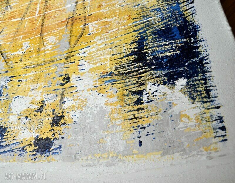 Grot /r710/ - abstrakcyjny, nowoczesny obraz malowany ręcznie (70x100 cm)