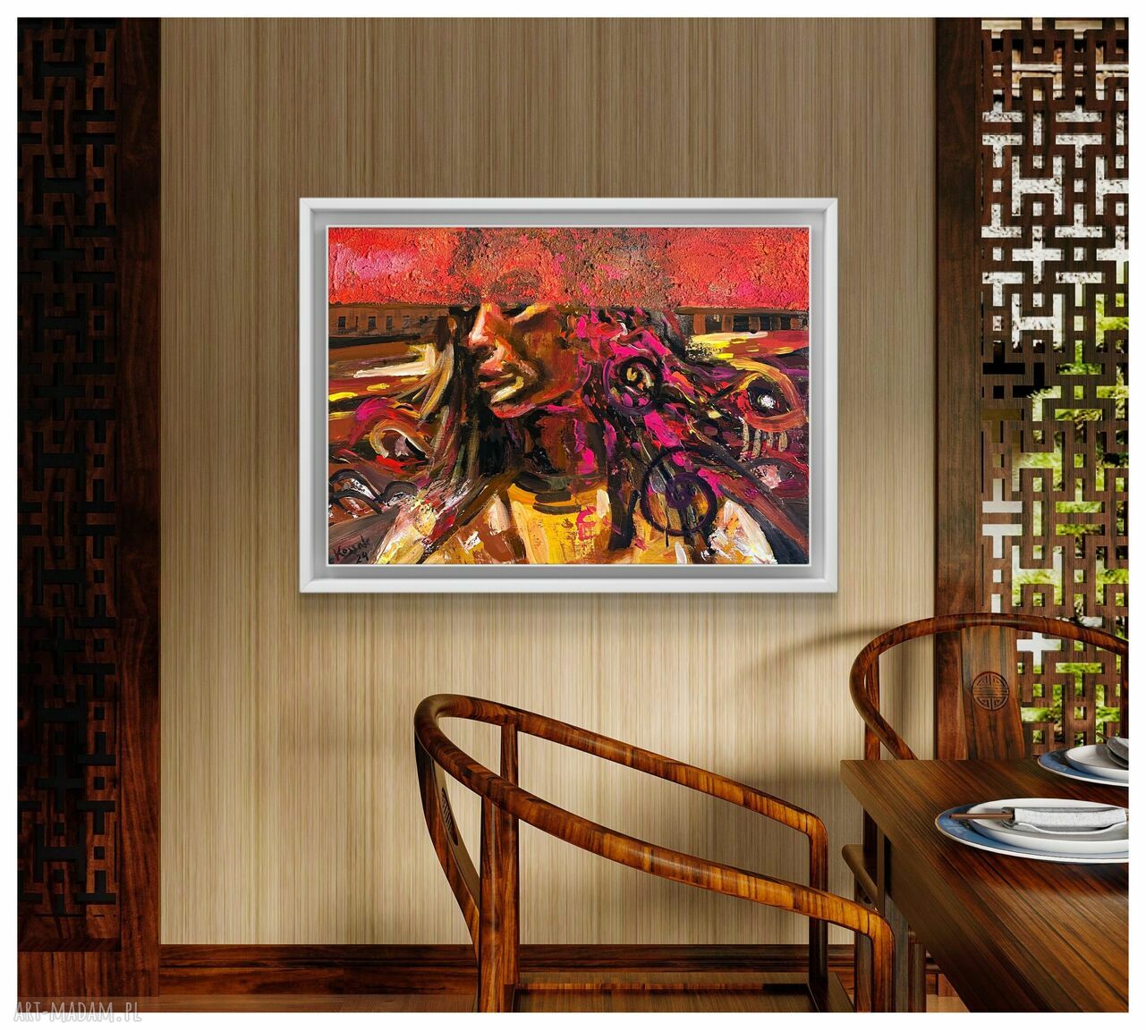 Grzech (The Sin) 50x70 - ręcznie malowany obraz abstrakcyjny na płótnie