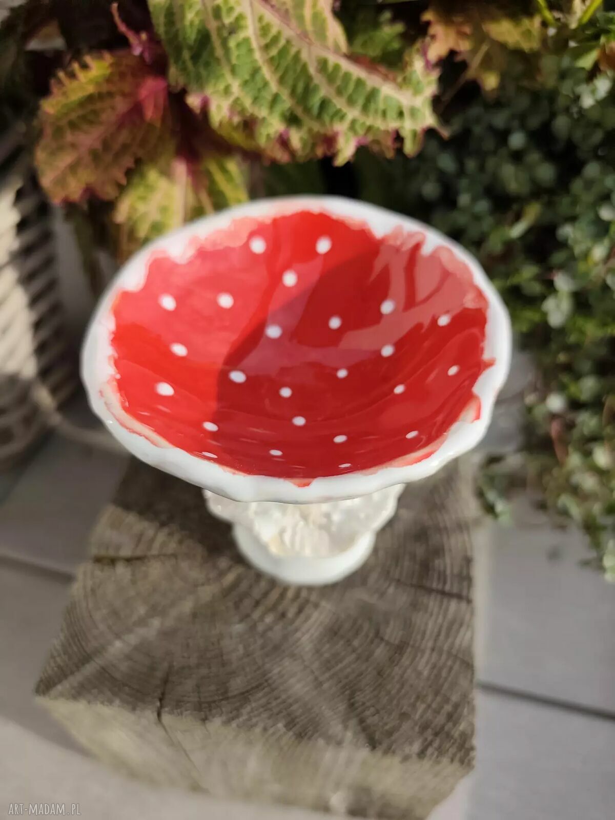 Grzybek ceramiczny - ręcznie robiona miseczka