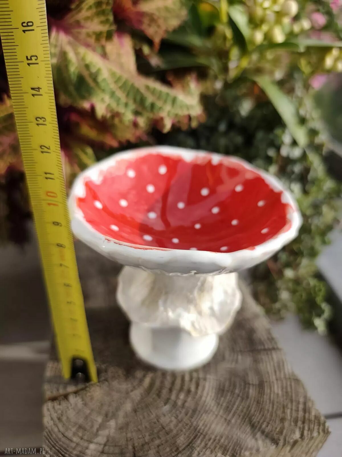 Grzybek ceramiczny - ręcznie robiona miseczka