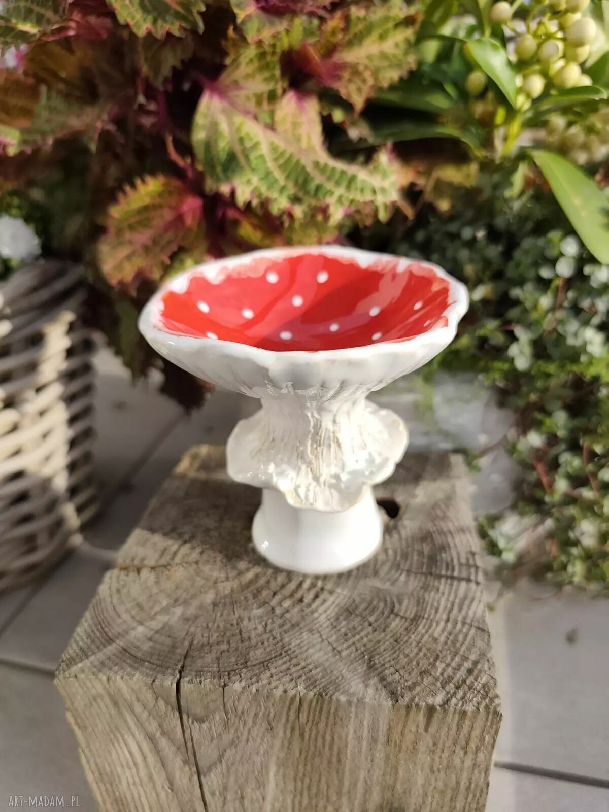 Grzybek ceramiczny - ręcznie robiona miseczka