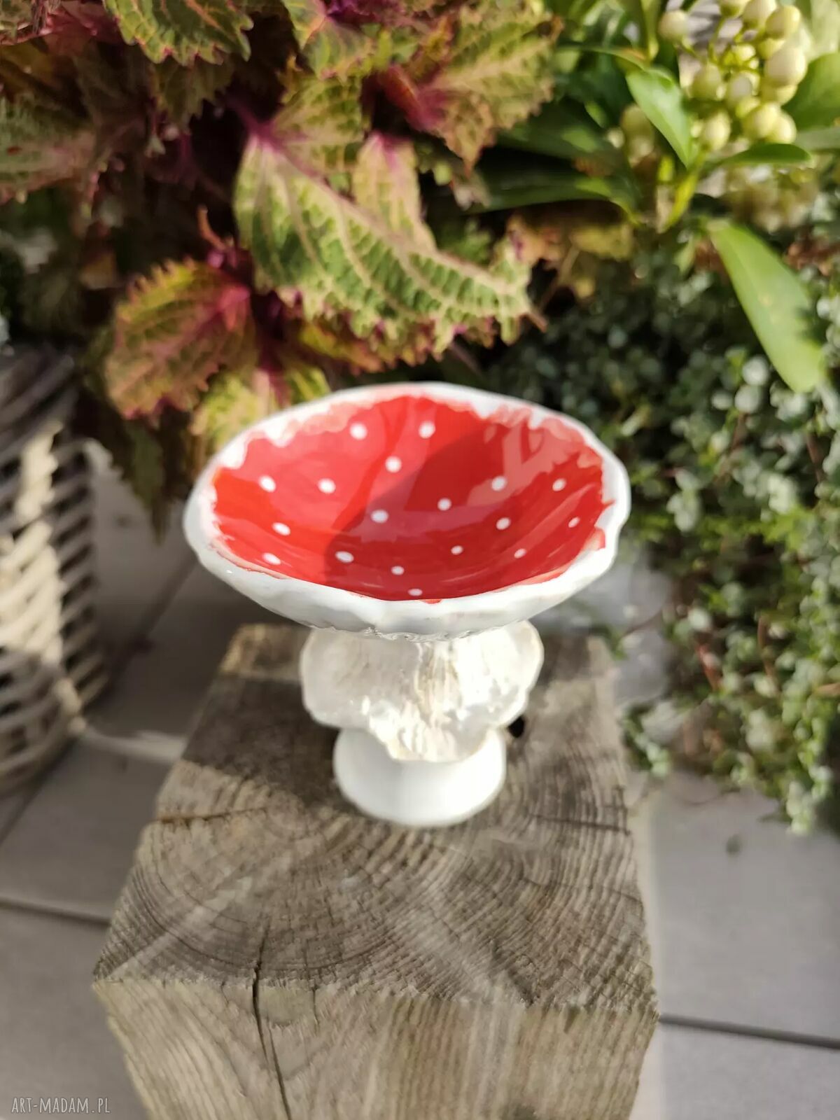 Grzybek ceramiczny - ręcznie robiona miseczka