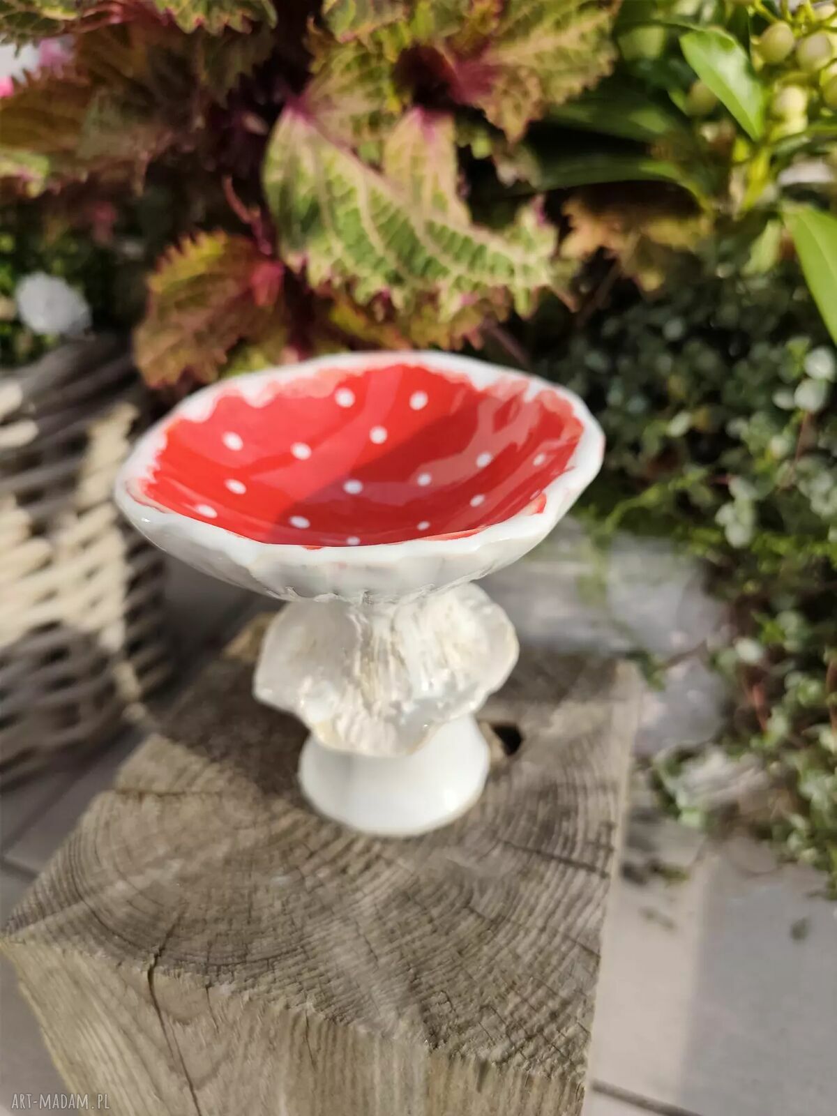 Grzybek ceramiczny - ręcznie robiona miseczka