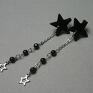 unikatowe kolczyki onyks alloys collection /black star/