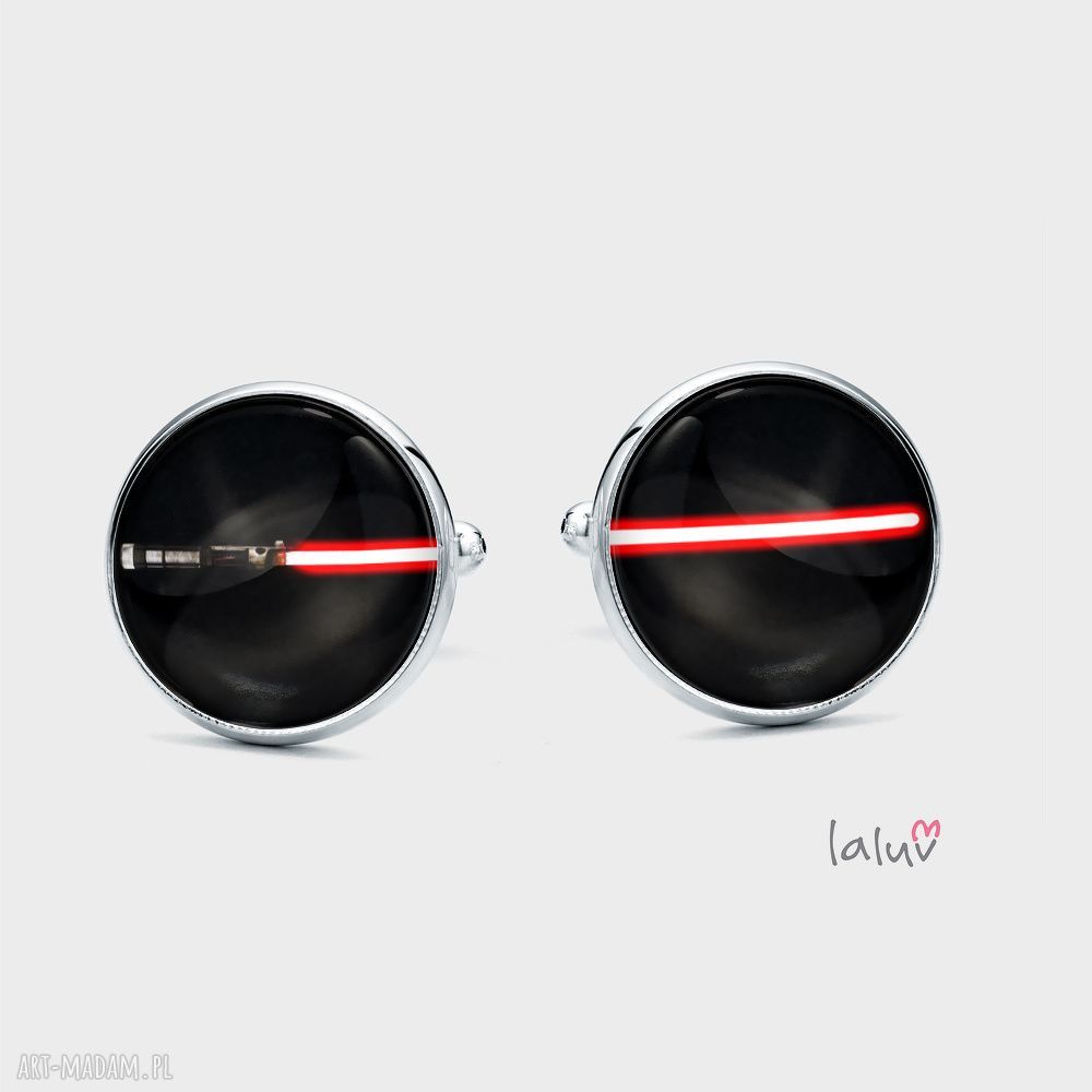 Spinki do mankietów LIGHTSABER - prezent dla fana Gwiezdnych Wojen