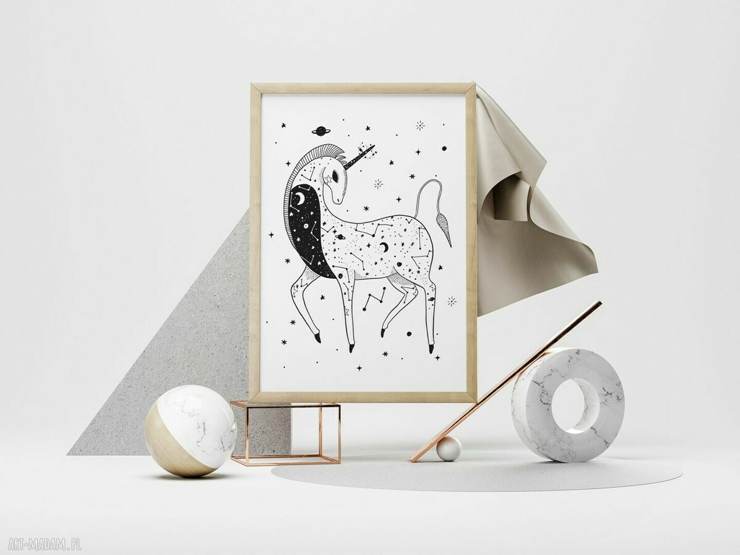 Gwiezdny Jednorożec - plakat 30x40 cm Unicorn (bez ramy)