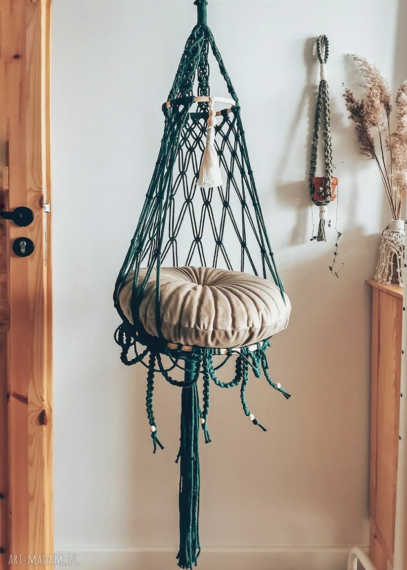 Hamak dla kota legowisko huśtawka makrama HandMade