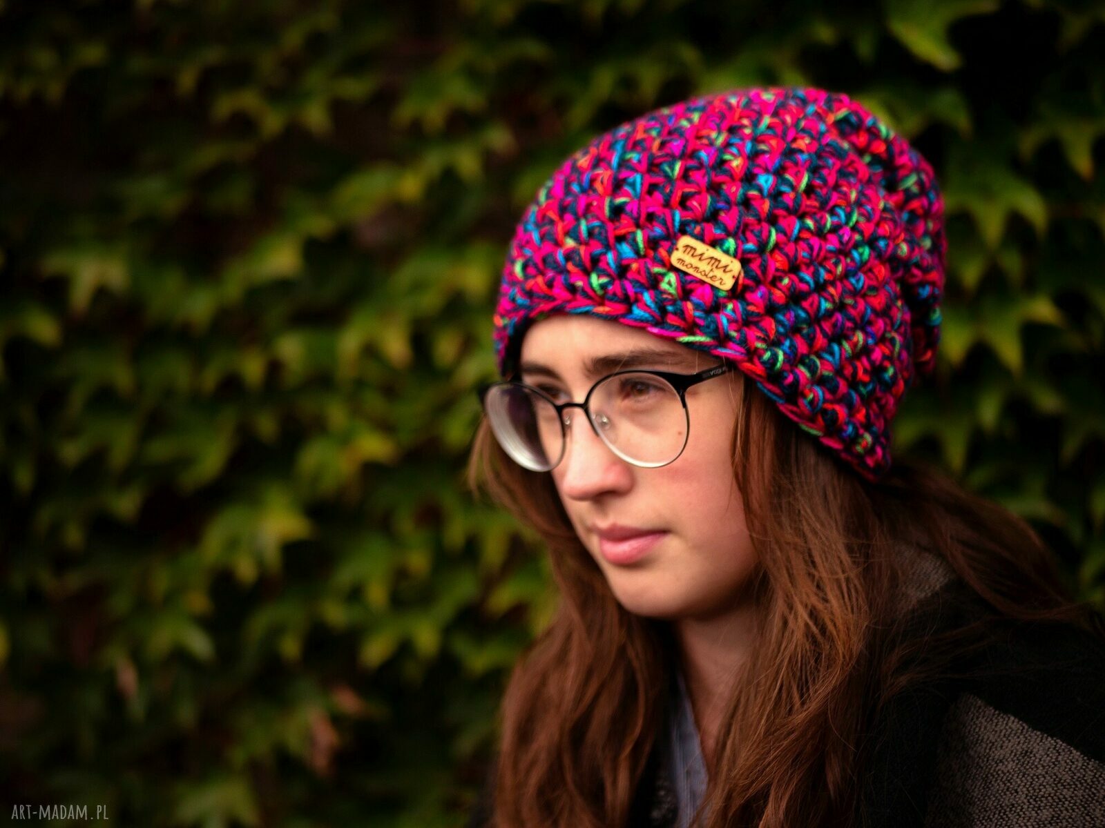 Czapka handmade beanie na szydełku Mimi Monster