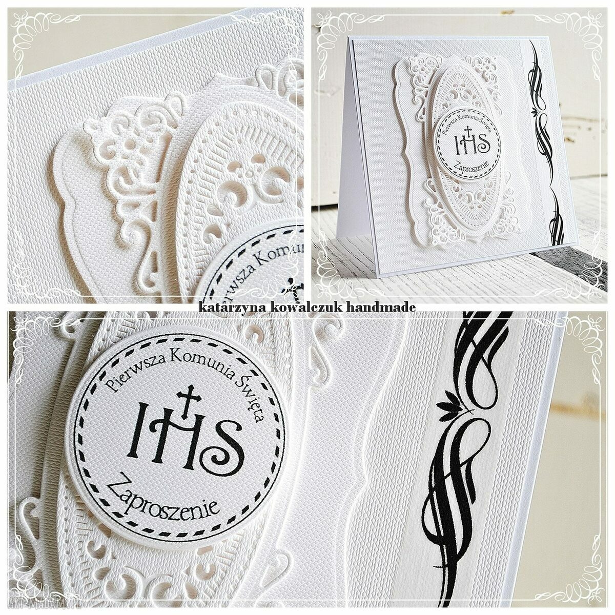 Zaproszenie na Pierwszą Komunię Świętą - handmade scrapbook