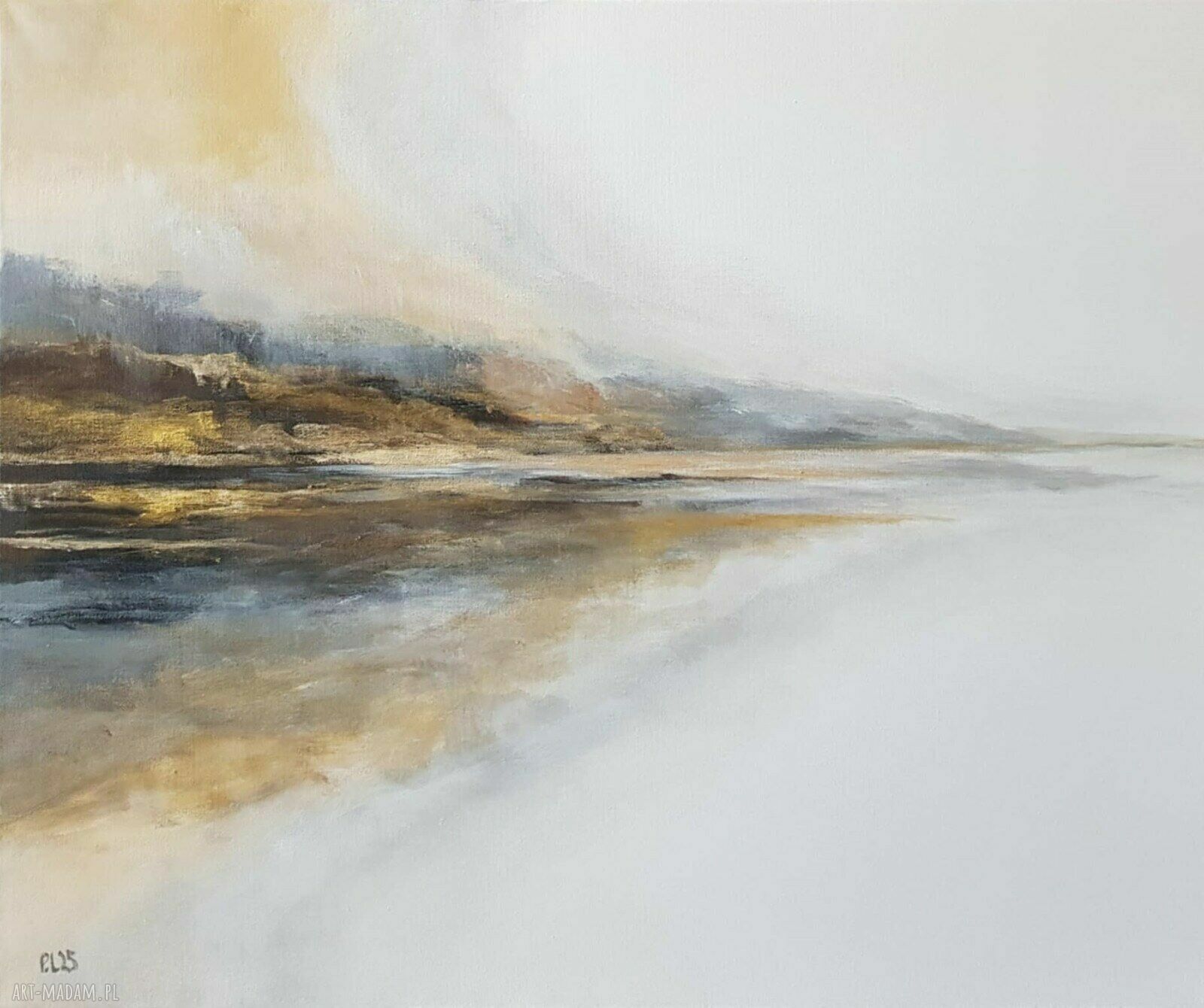 Złoty brzeg - obraz akrylowy na płótnie 50x60 cm