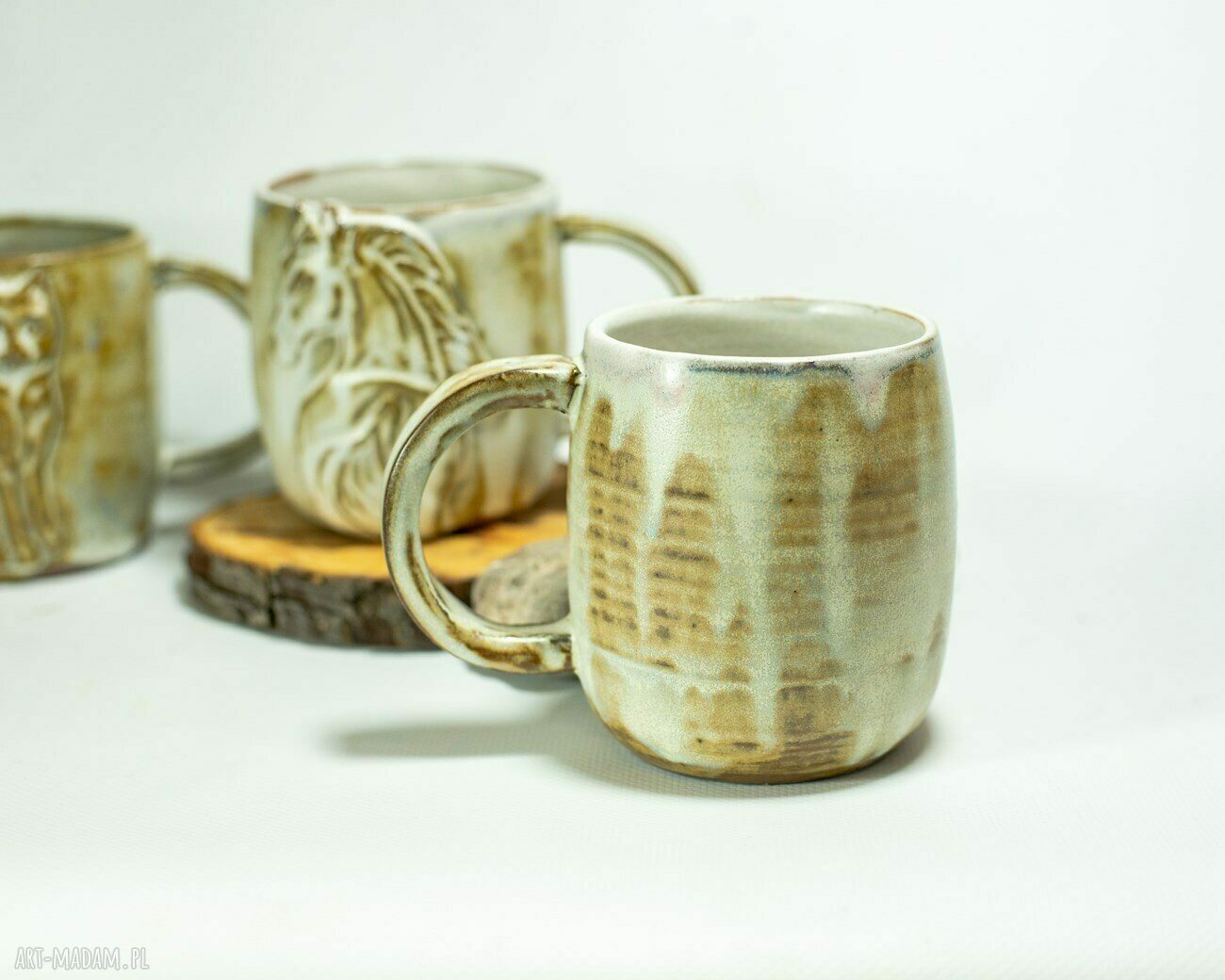 Handmade ceramiczny duży kubek z koniem - Piernikowe Love 420 ml