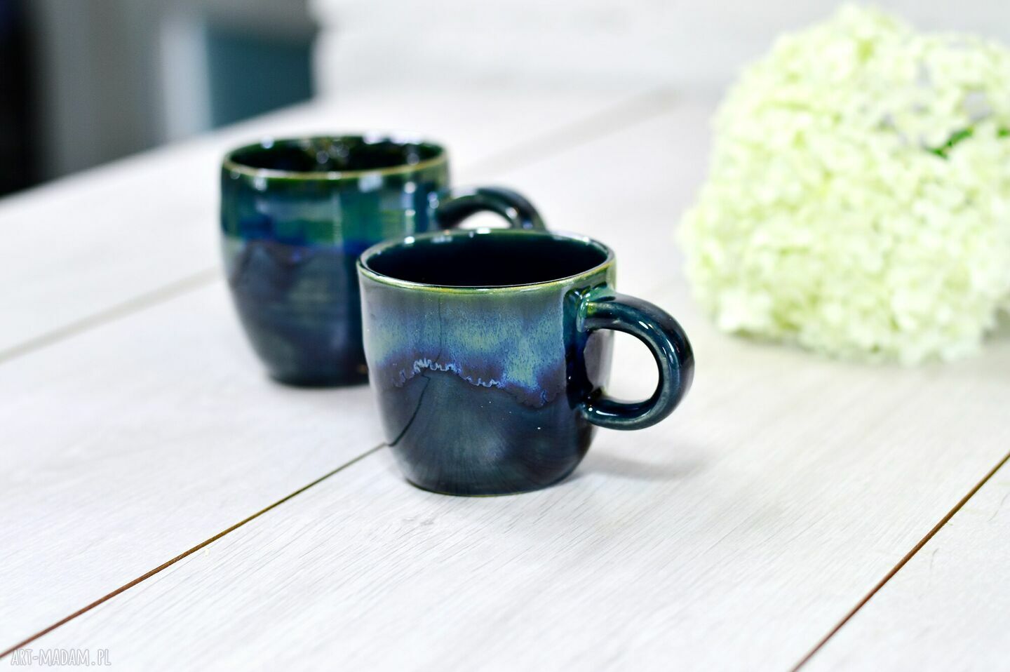 Handmade espresso kubek ceramiczny STORM 200 ml z płaskorzeźbą konia