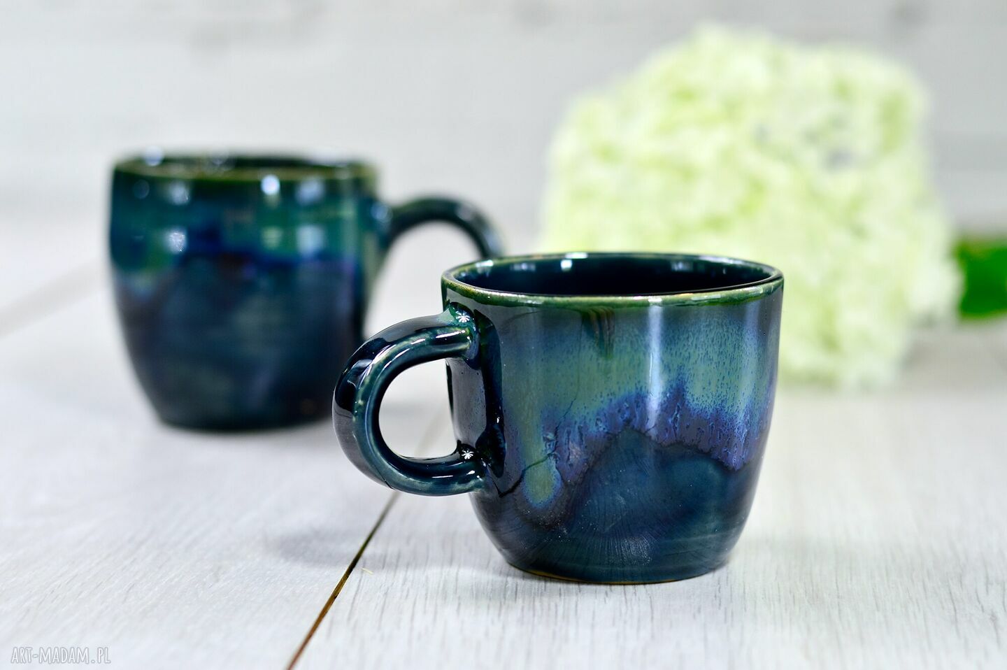 Handmade espresso kubek ceramiczny STORM 200 ml z płaskorzeźbą konia