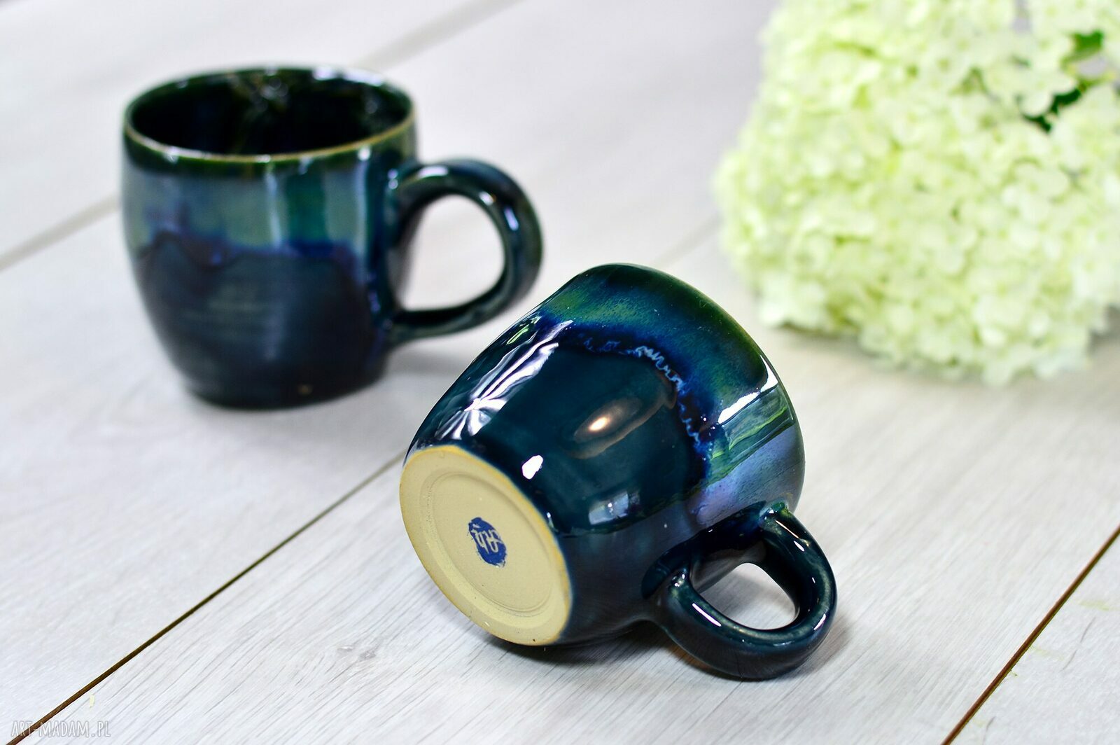 Handmade espresso kubek ceramiczny STORM 200 ml z płaskorzeźbą konia