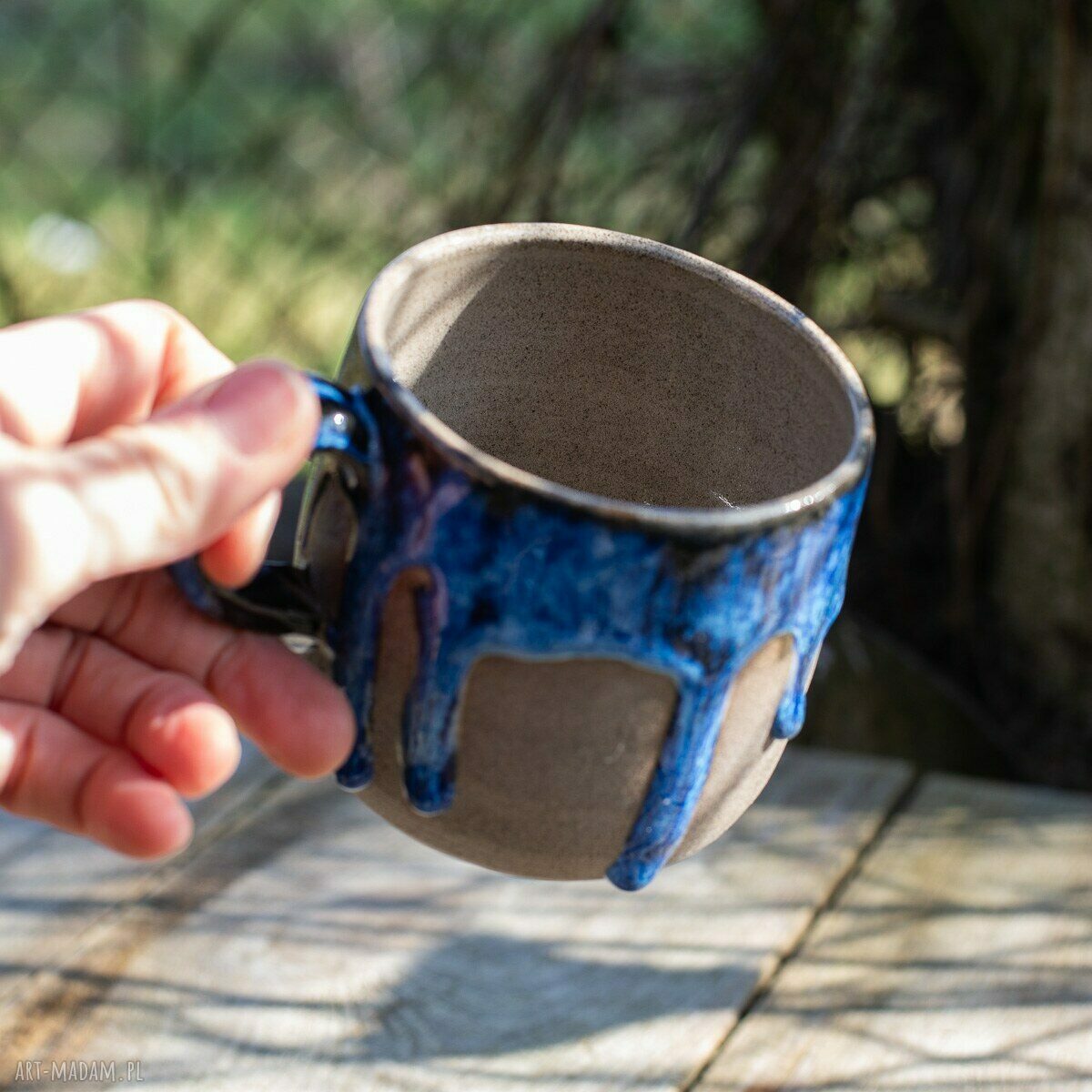 Handmade kubek ceramiczny Beton Kasjopea - duży ok. 450 ml