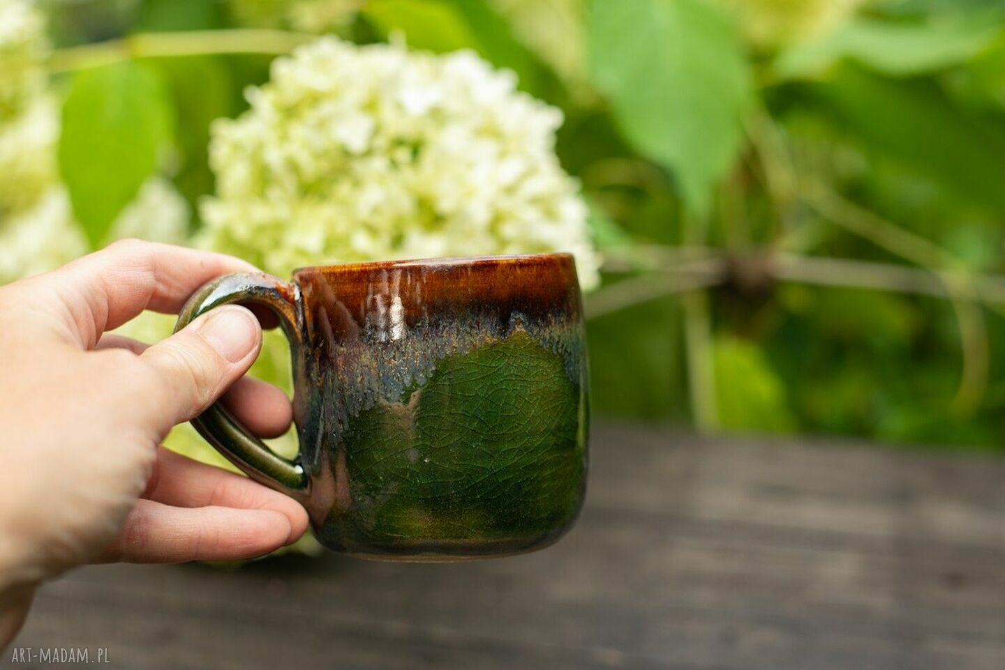 Handmade kubek ceramiczny | natura | ok 300 ml | białowieża