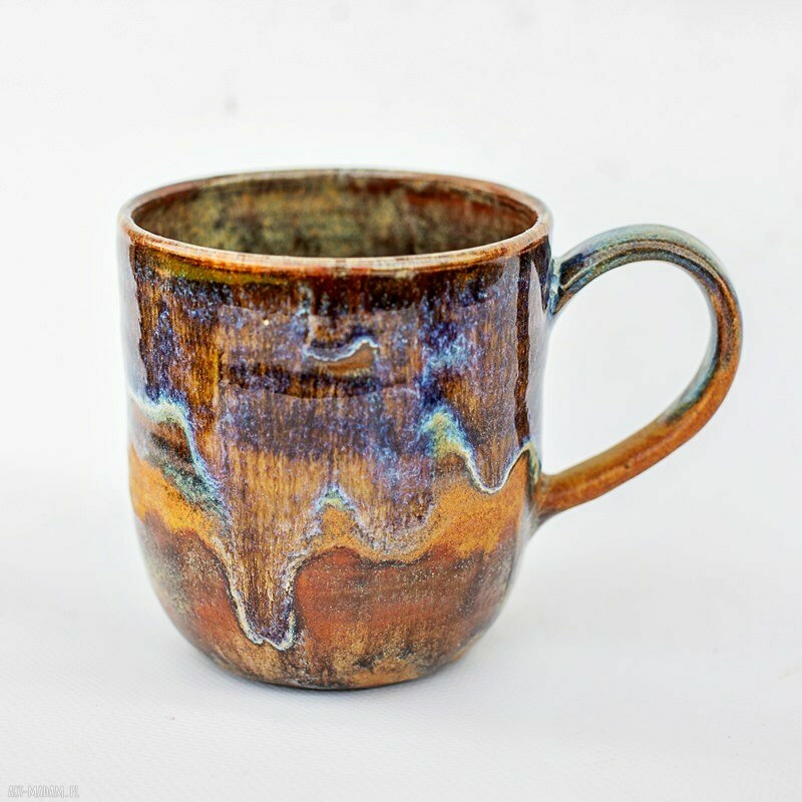 Duży kubek ceramiczny Kora - ręcznie robiony, 500 ml