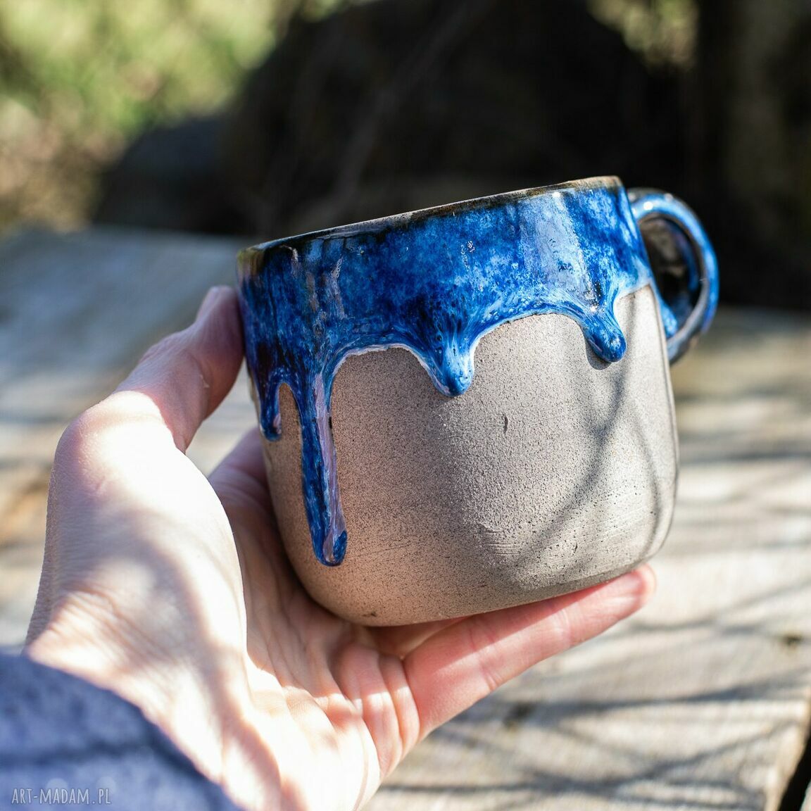 Handmade kubek ceramiczny Beton Kasjopea - duży ok. 450 ml