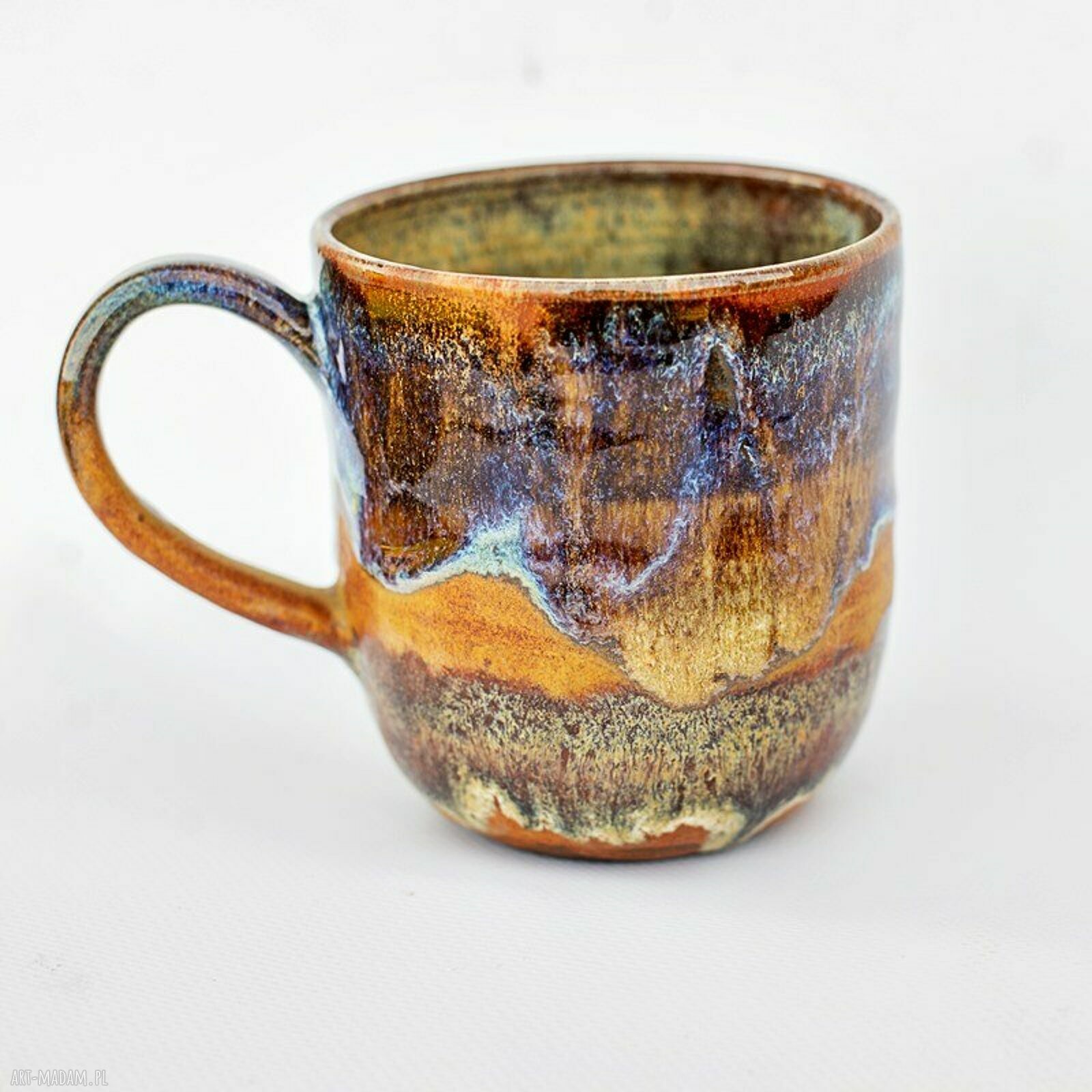 Duży kubek ceramiczny Kora - ręcznie robiony, 500 ml