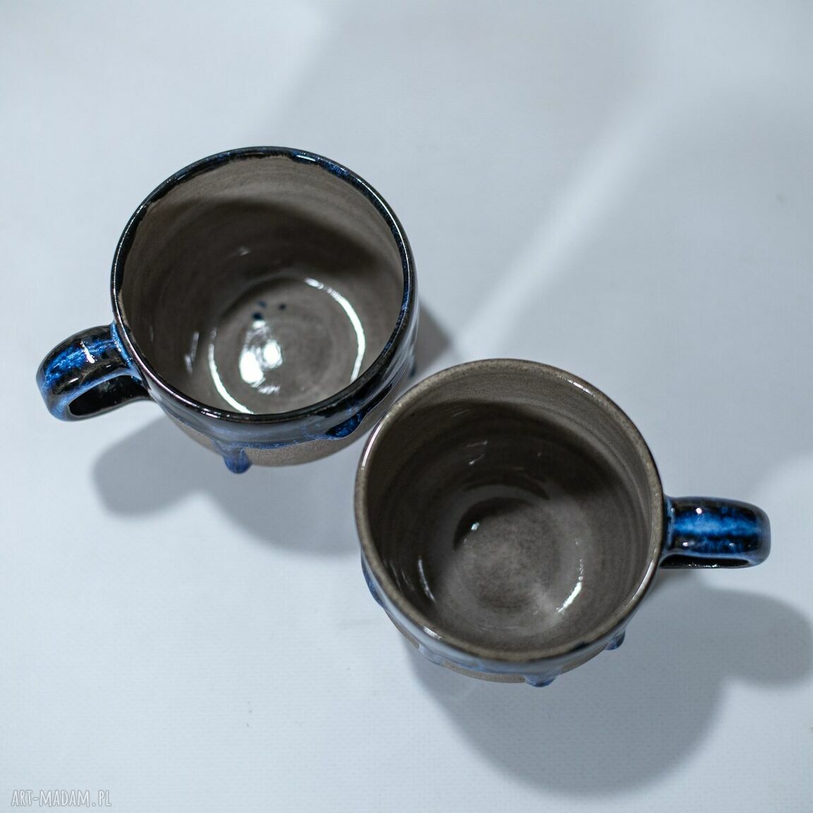 Duży ręcznie robiony kubek ceramiczny Beton Kasjopea - ok 450 ml