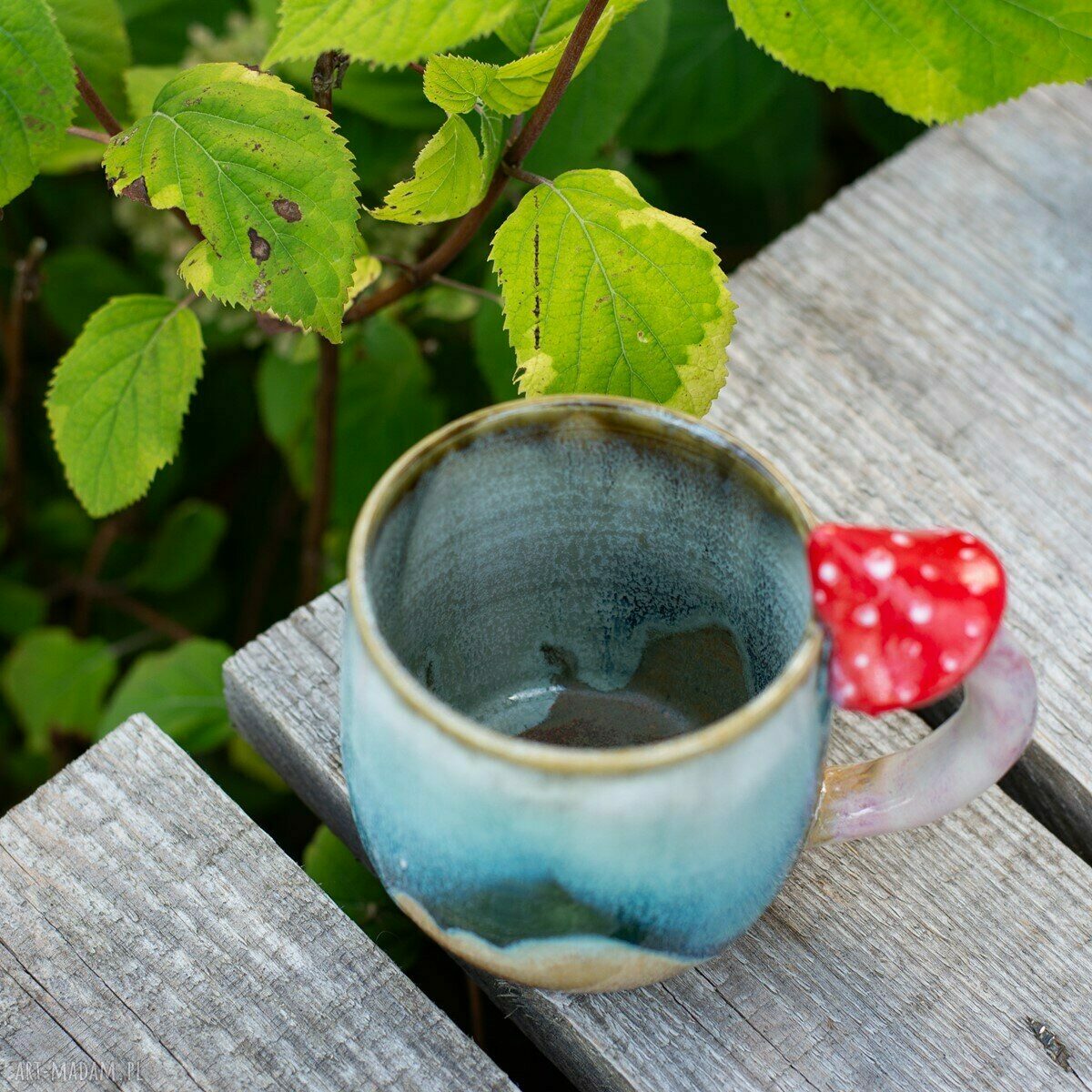 Handmade kubek z muchomorkiem Wapienniki 450 ml