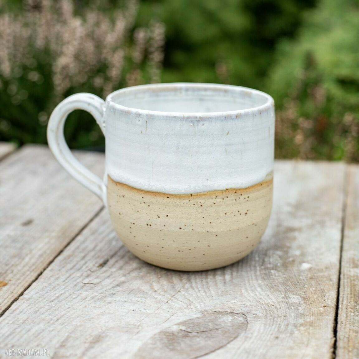 Handmade duży kubek ceramiczny Western - około 420 ml