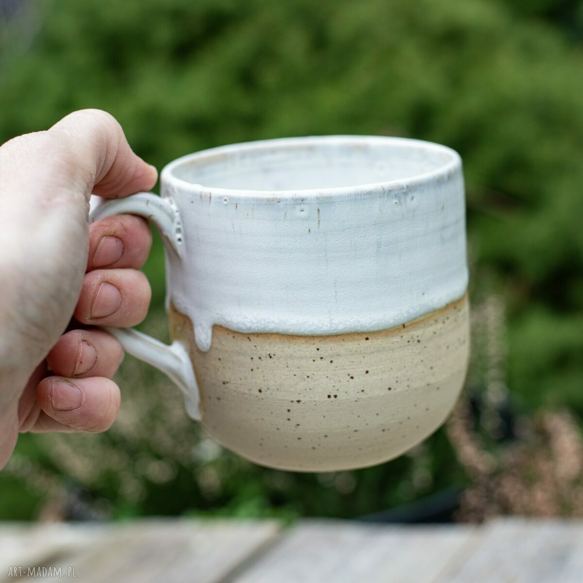 Handmade duży kubek ceramiczny Western - około 420 ml