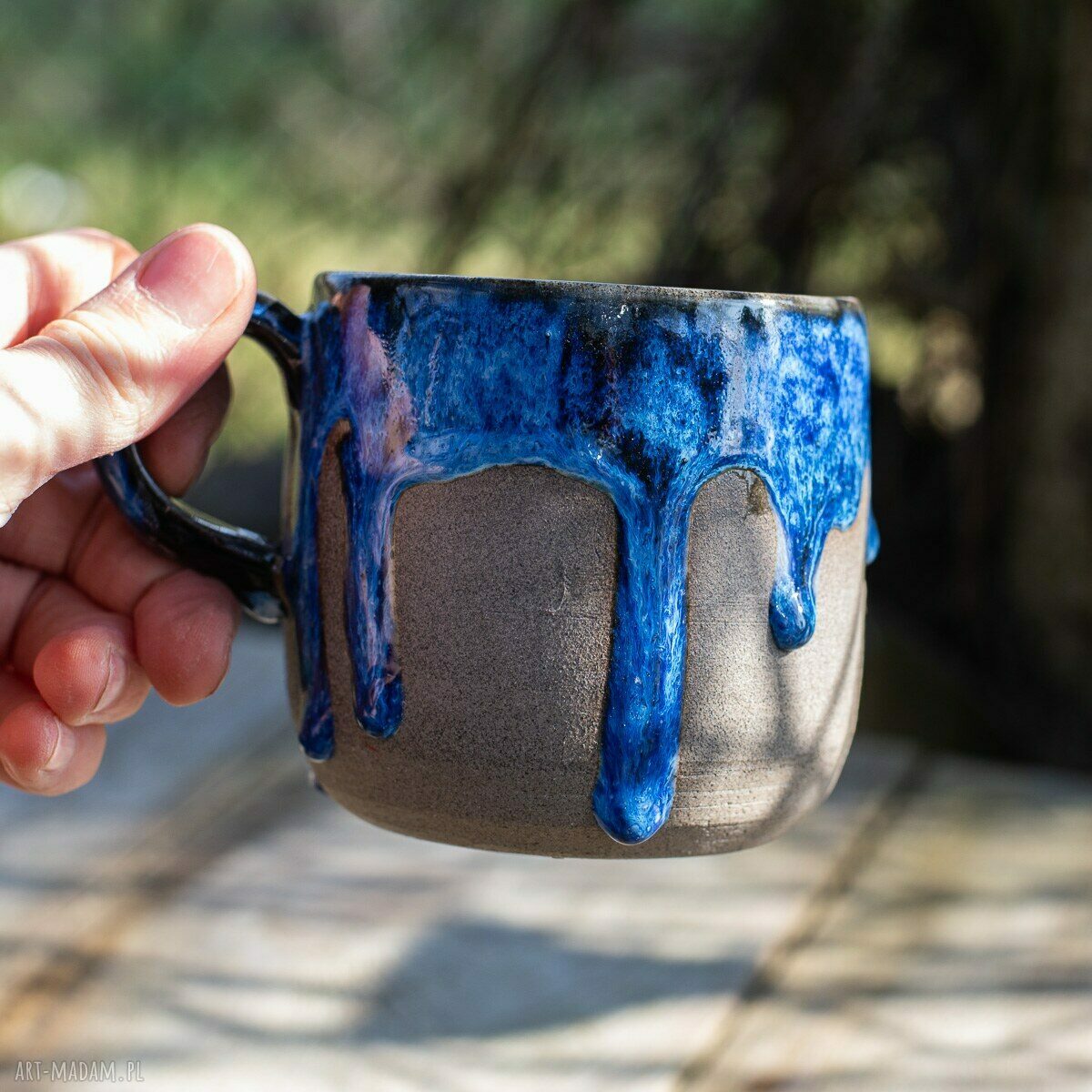 Handmade kubek ceramiczny Beton Kasjopea - duży ok. 450 ml