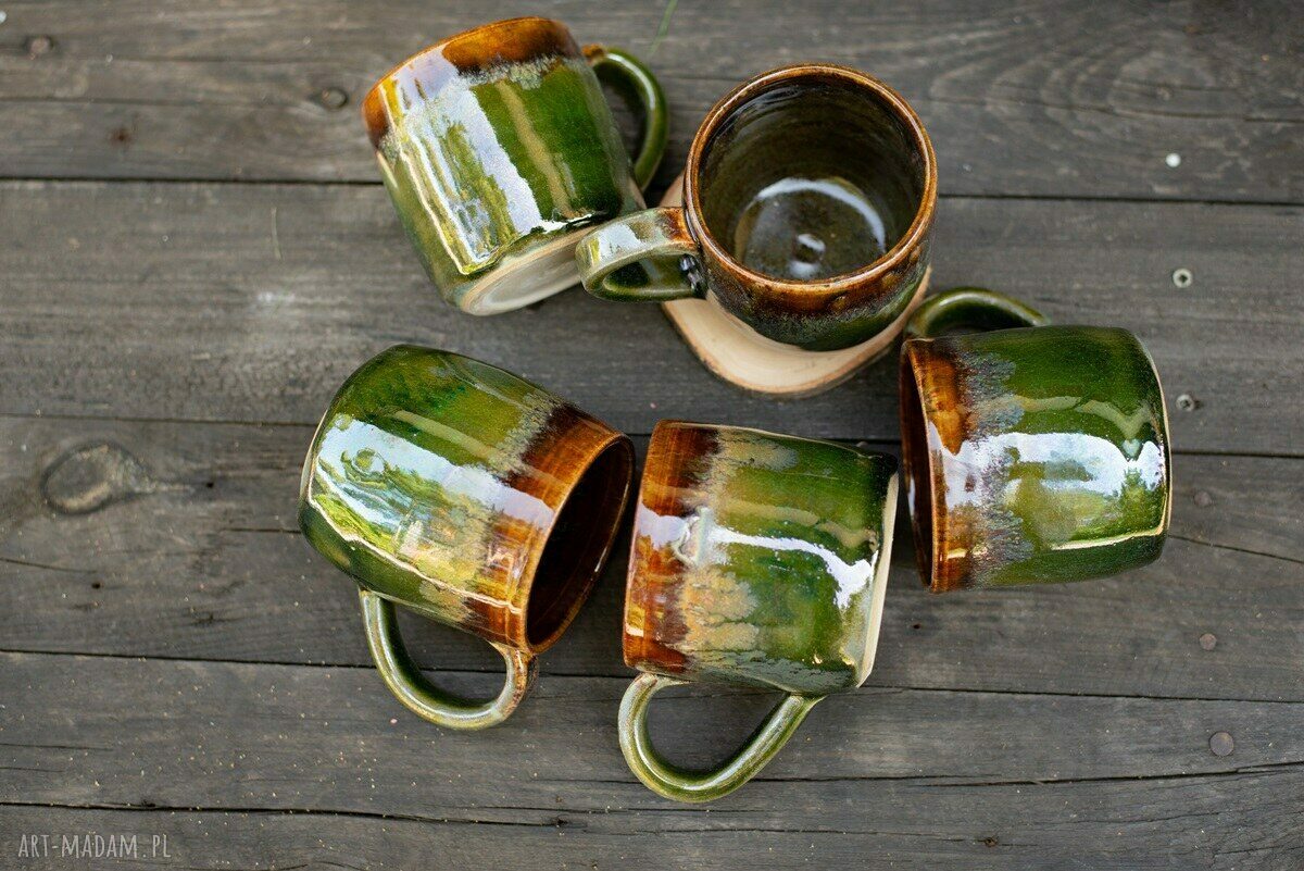 Handmade kubek ceramiczny | natura | ok 300 ml | białowieża