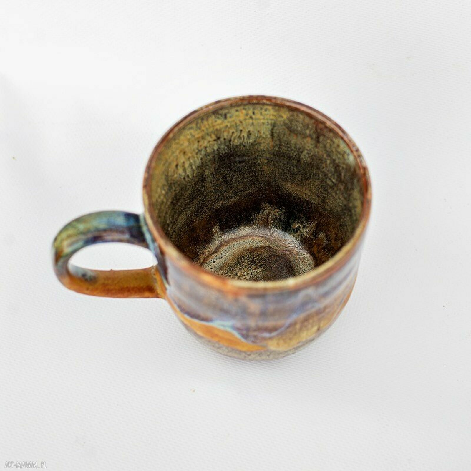 Duży kubek ceramiczny Kora - ręcznie robiony, 500 ml